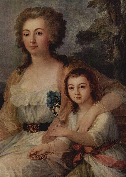 Angelica Kauffmann Countess Anna Protassowa with niece Norge oil painting art